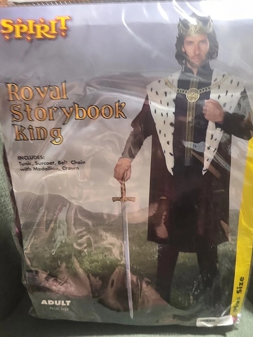 Spirit Halloween Royal Storybook King Adult Plus Size Costume Adult King Costume